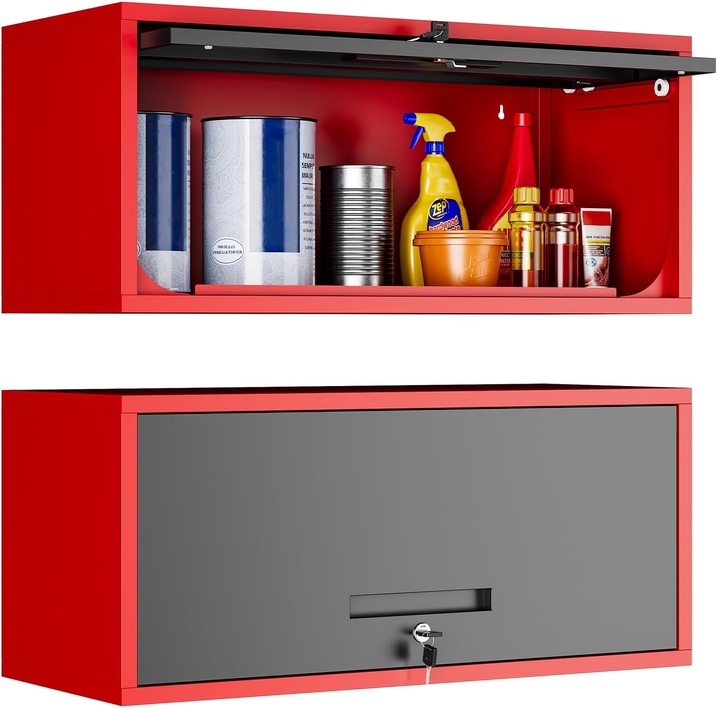 Yizosh Metal Wall Cabinet with Doors for Kitchen and Garage