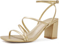Stylish Strappy Heels with Block Design for Women by LACUONE