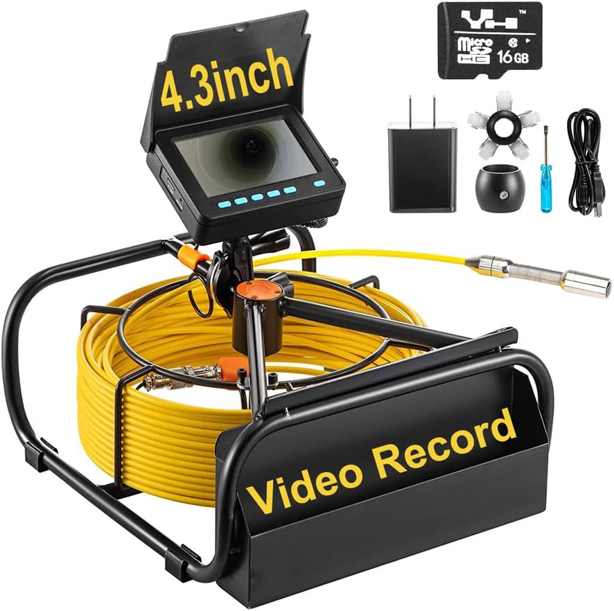 Sewer Camera 100ft with DVR Recording for Homeowners and Plumbers