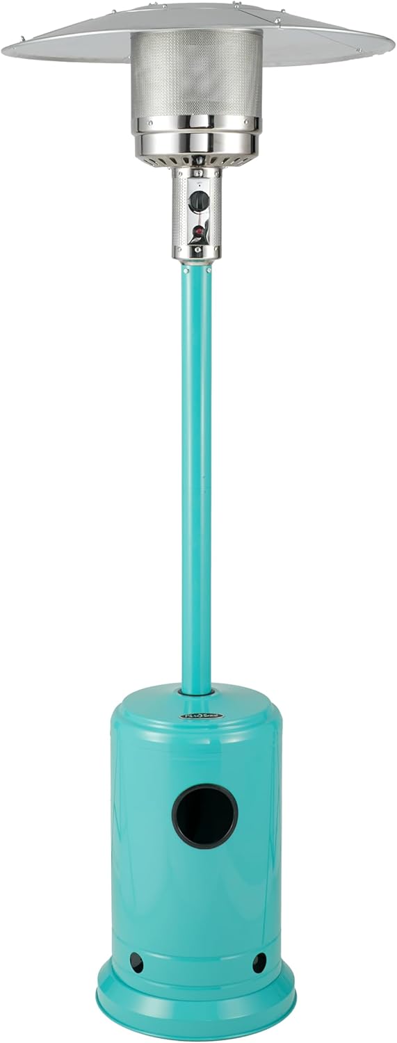 Portable Aqua Blue Patio Heater - 48,000 BTU Output
