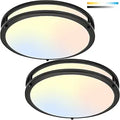 13Inch 36W Ceiling Light Fixtures 2 Pack - Dimmable Selectable CCT