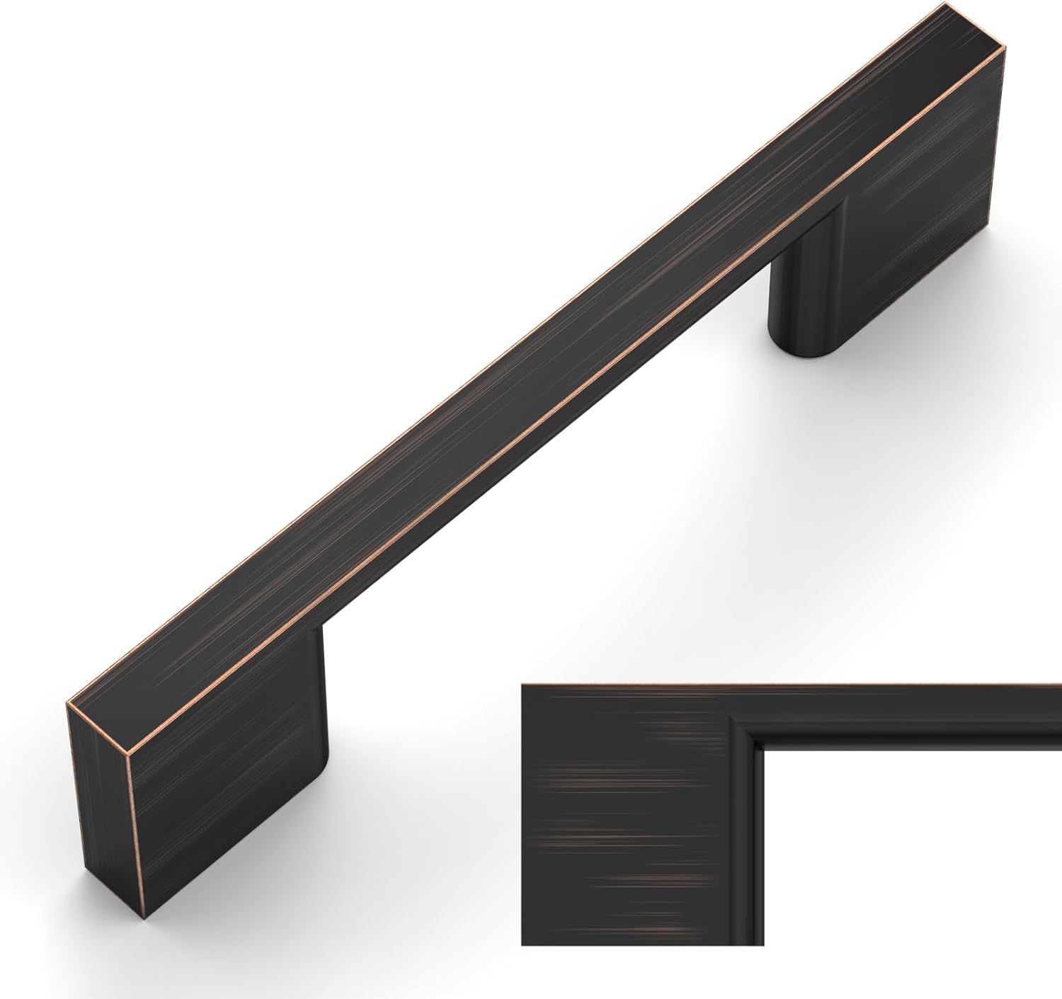 Amerdeco 10 Pack Oil Rubbed Bronze Cabinet Pulls for Kitchen