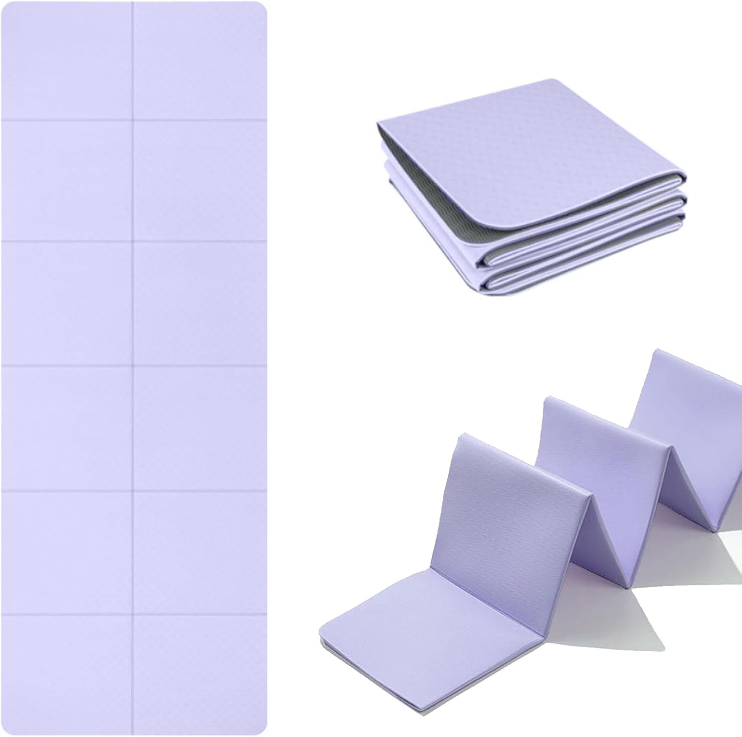 Thick Yoga Mat for Home Gym - Non Slip & Foldable