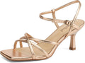 Women's Square Open Toe Kitten Heels Sandals - Elegant Comfort
