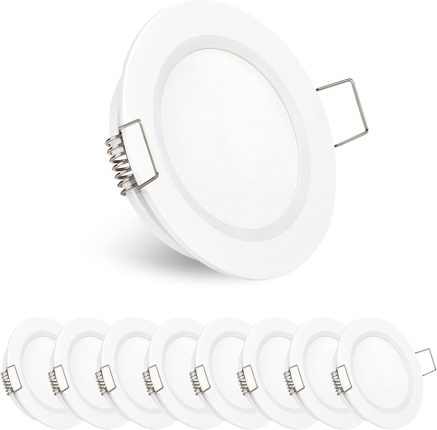 12 Volt LED Puck Light for RVs, Boats, and Campers - 8 Pack