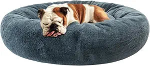 Calming Dog Bed for Medium Large Dogs, Cozy Plush Pet Bed