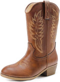 Cowgirl Boots for Little Girls Mid Calf Pointed Toe - Classic Western