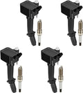 Set of 4 Ignition Coil Pack UF802 and Iridium Spark Plugs 91970