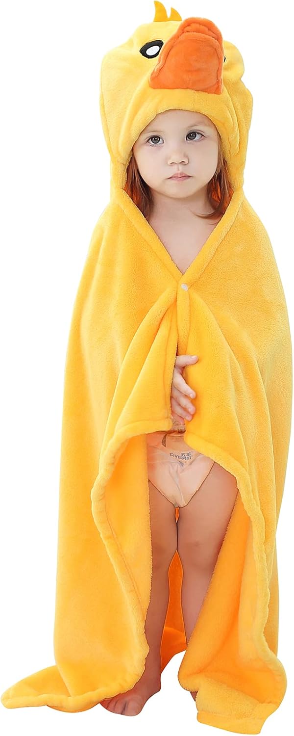 Cozy Duck Hooded Blanket for Kids