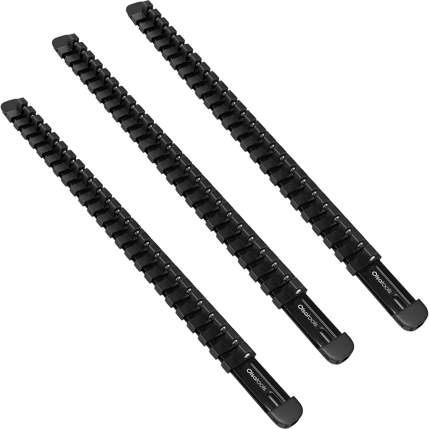 Olsa Tools Aluminum Socket Organizer Kit for 1/4-Inch Sockets