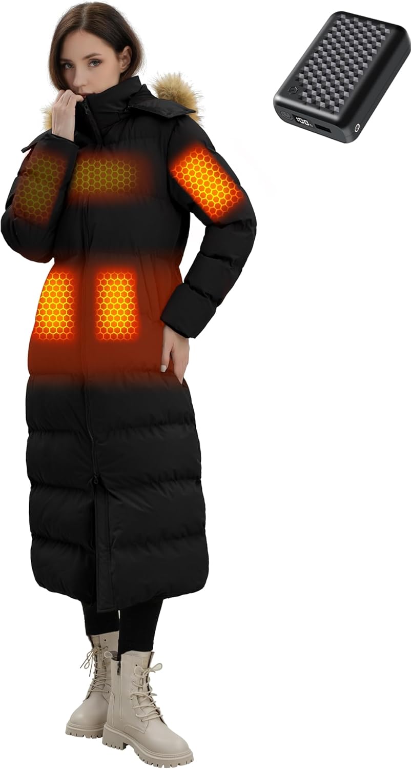 Wulcea Graphene Heated Jacket for Women with 18400mAh Battery