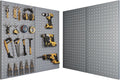 Pegboard Metal Wall Organizer 4 Pack (Grey) - Heavy-Duty 30lb Panels
