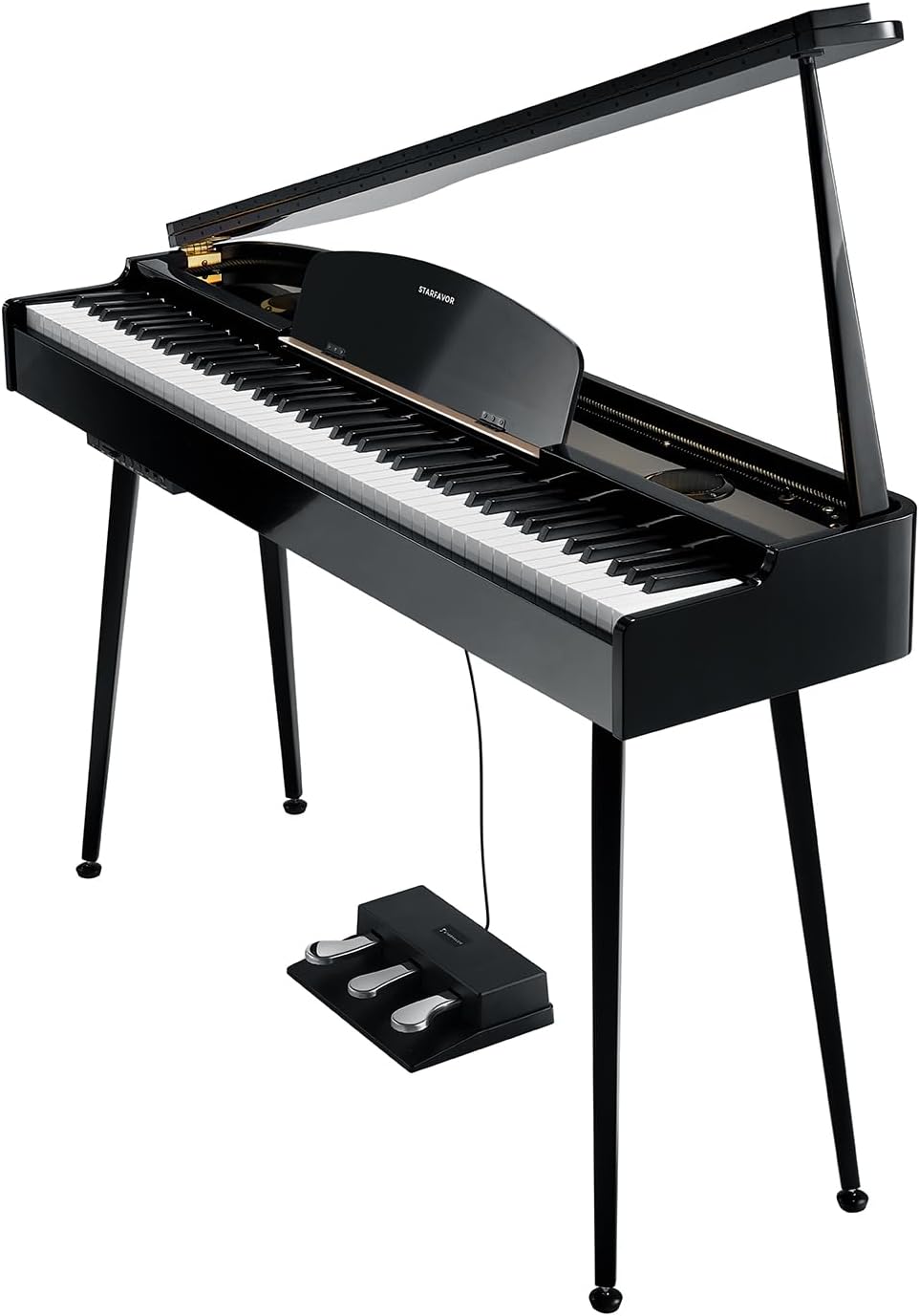Starfavor Grand Piano: 88-Key Weighted Action, German Sampling, Bluetooth MIDI, Ambient Lighting