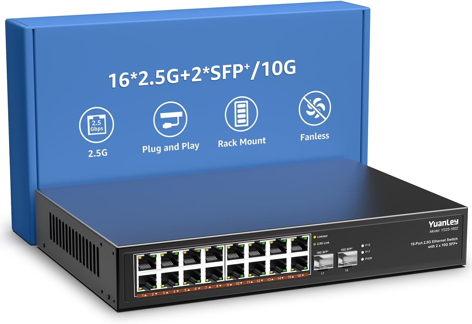 18 Port 2.5G Unmanaged Ethernet Switch for Fast Networking