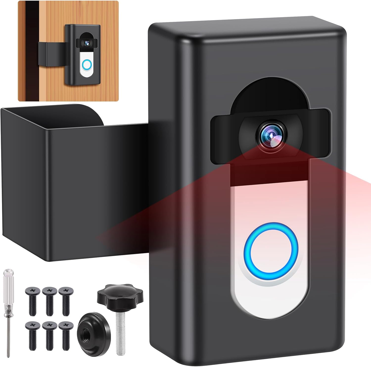 No-Drill Anti-Theft Door Mount for Ring Video Doorbell