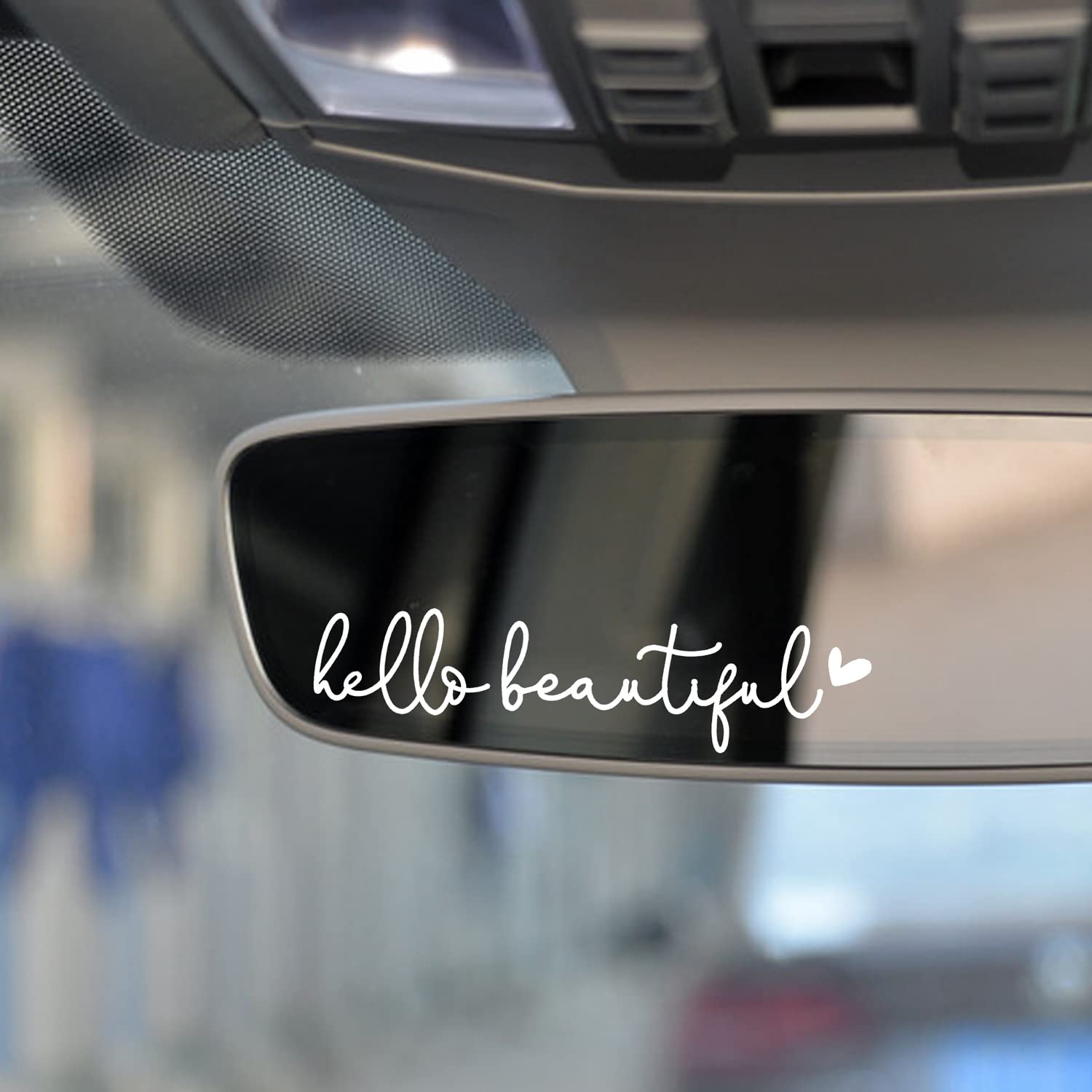 Hello Beautiful Rearview Mirror Decals - Self Affirmations