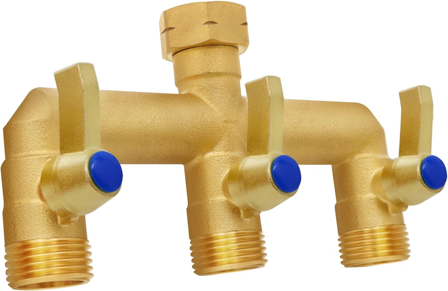 Brass 3 Way Garden Hose Splitter for Efficient Water Flow Control