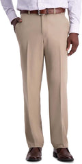Haggar Men's Cool 18 Pro Classic Fit Flat Front Pants for All-Day Ease
