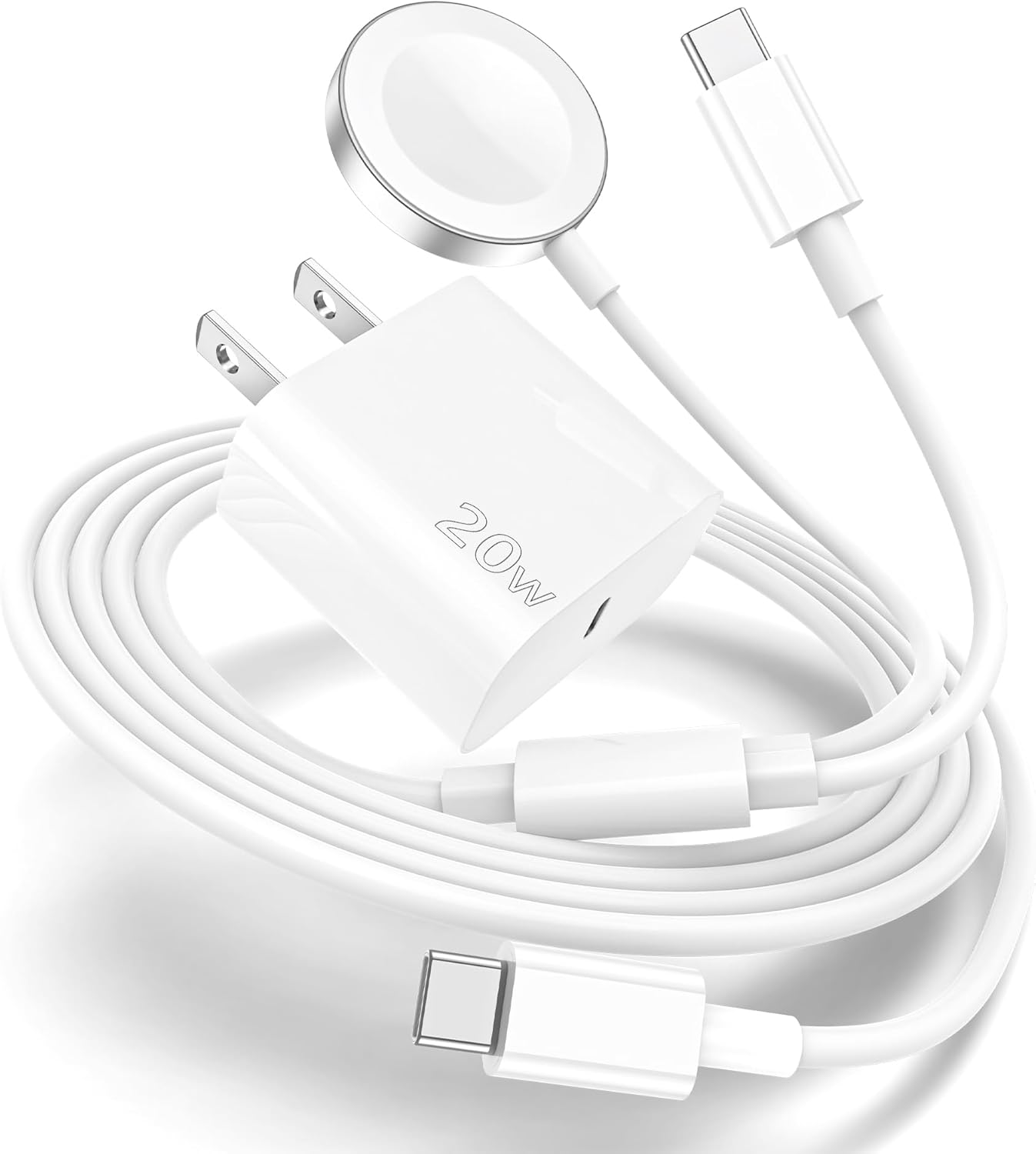 2-in-1 Fast Charger: Apple Watch & iPhone 15