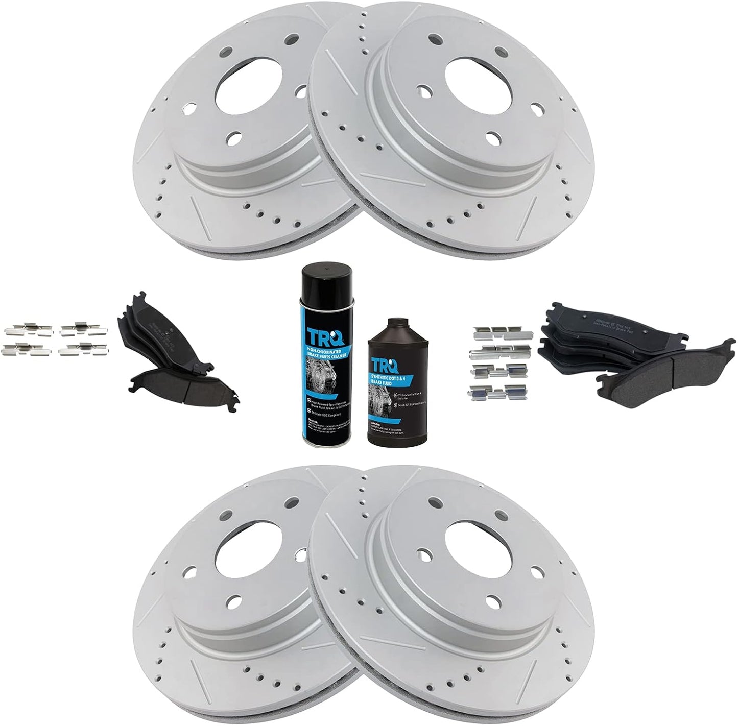 TRQ Performance Brake Pad & Rotor Kit for Dodge Ram 1500