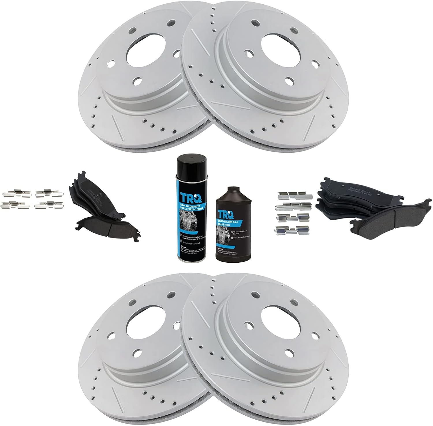 TRQ Performance Brake Pad & Rotor Kit for Dodge Ram 1500