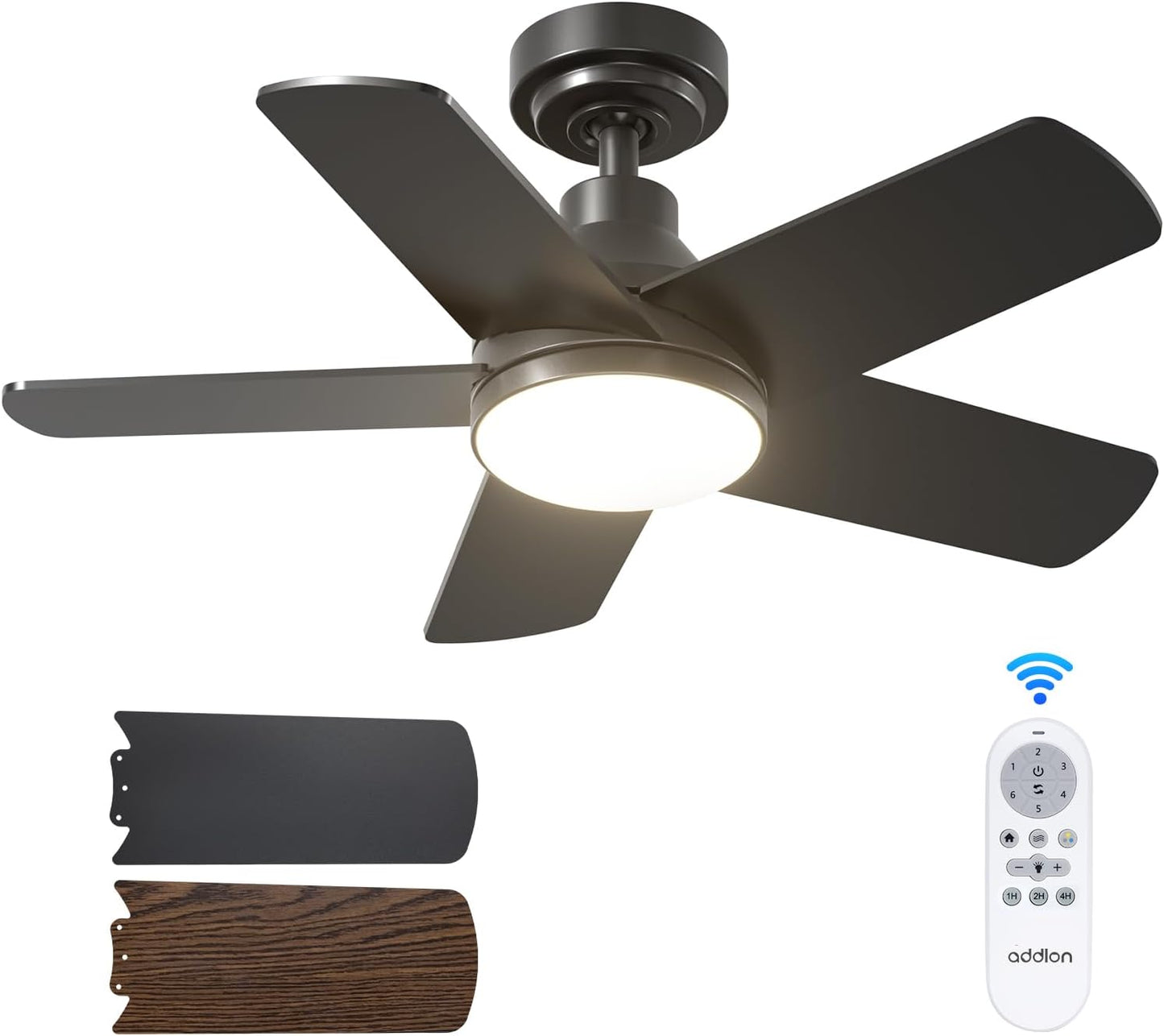 addlon 32 inch Ceiling Fan with Light and Remote Control for Comfort