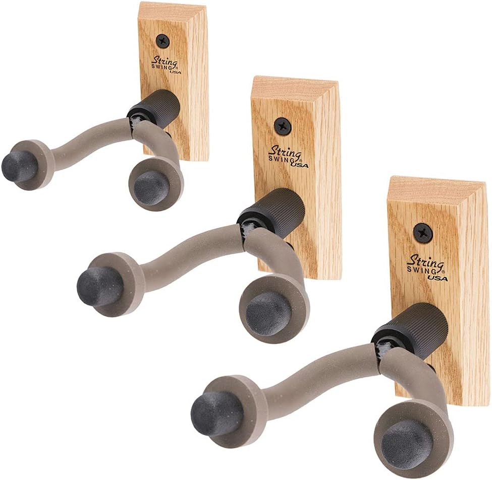Organize Guitars Efficiently with Oak Wall Mounts