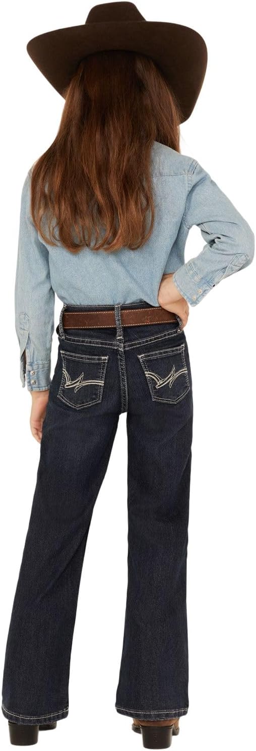 Wrangler Girls' Stretch Boot Cut Jean for Comfort and Style