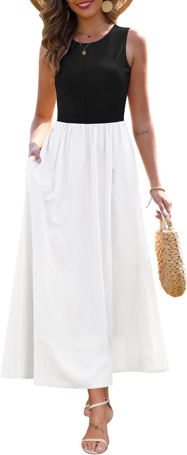 Zattcas Women's Summer Casual Maxi Dress with Pockets and Style
