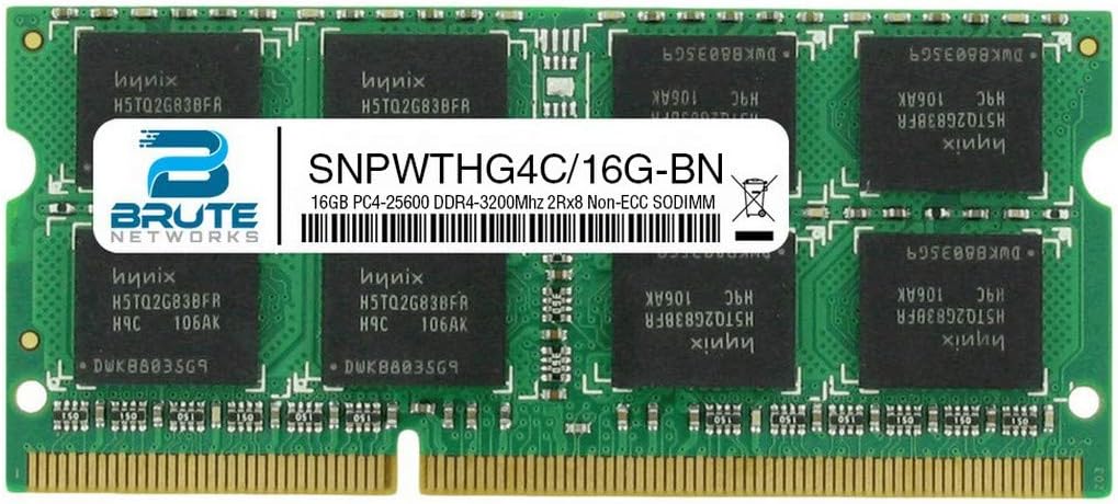 Brute Networks SNPWTHG4C/16G - 16GB DDR4-3200Mhz SODIMM