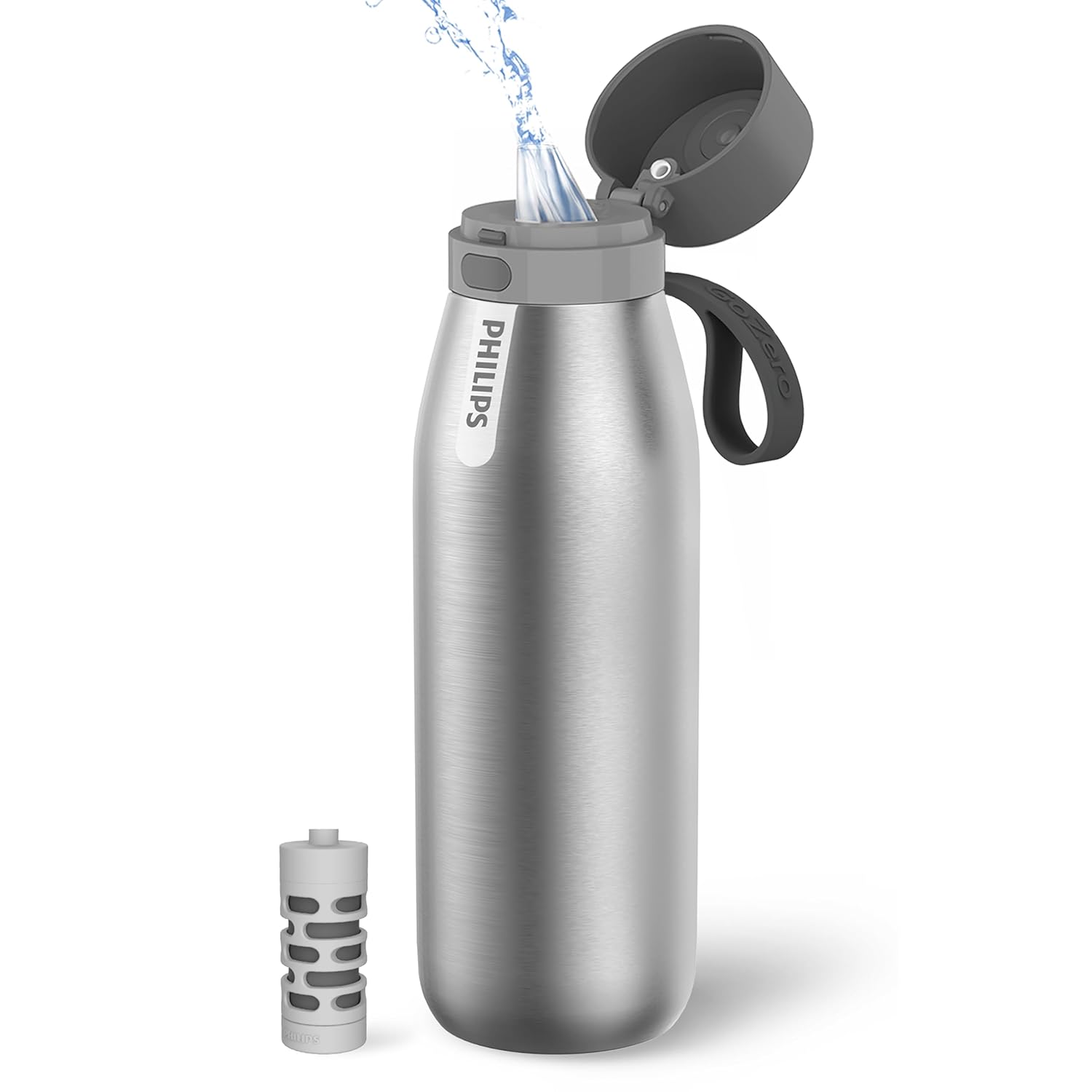 Philips GoZero Everyday Filtered Water Bottle for Clean Hydration