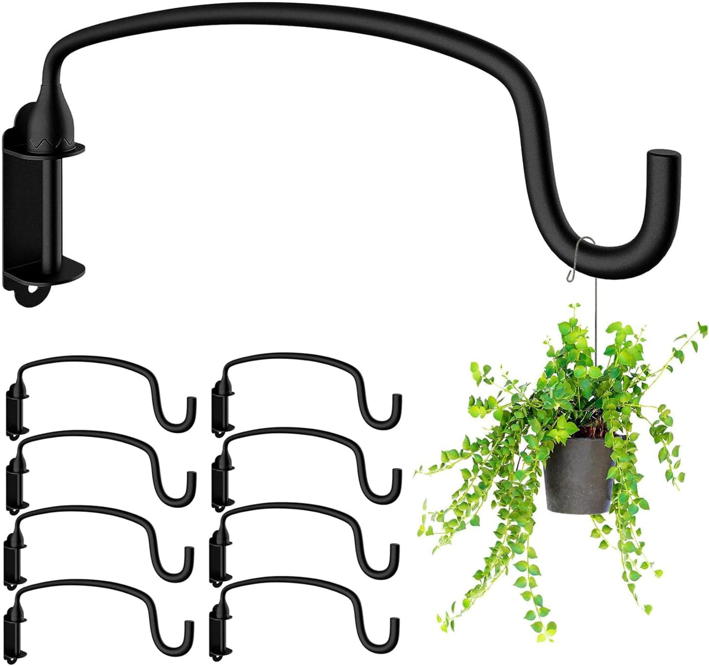 8 Pack Hanging Plant Bracket Hooks for Garden Decor and More