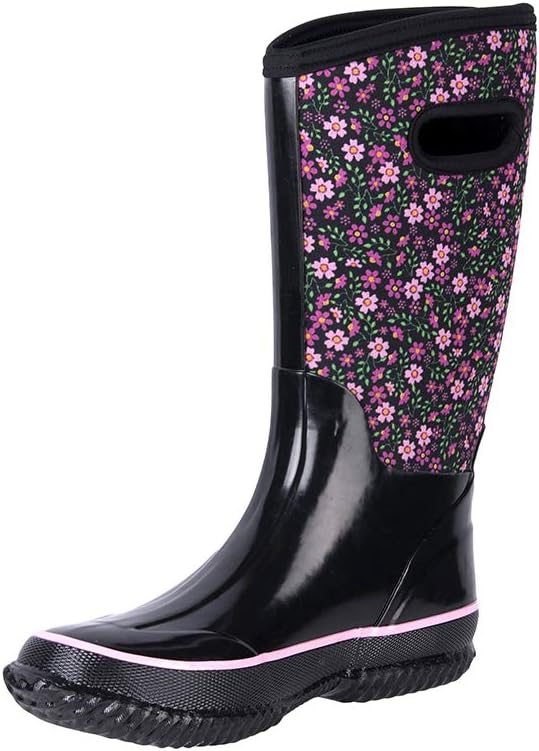 WTW Mid Calf Rain Boots for Women - Waterproof Insulated Comfort