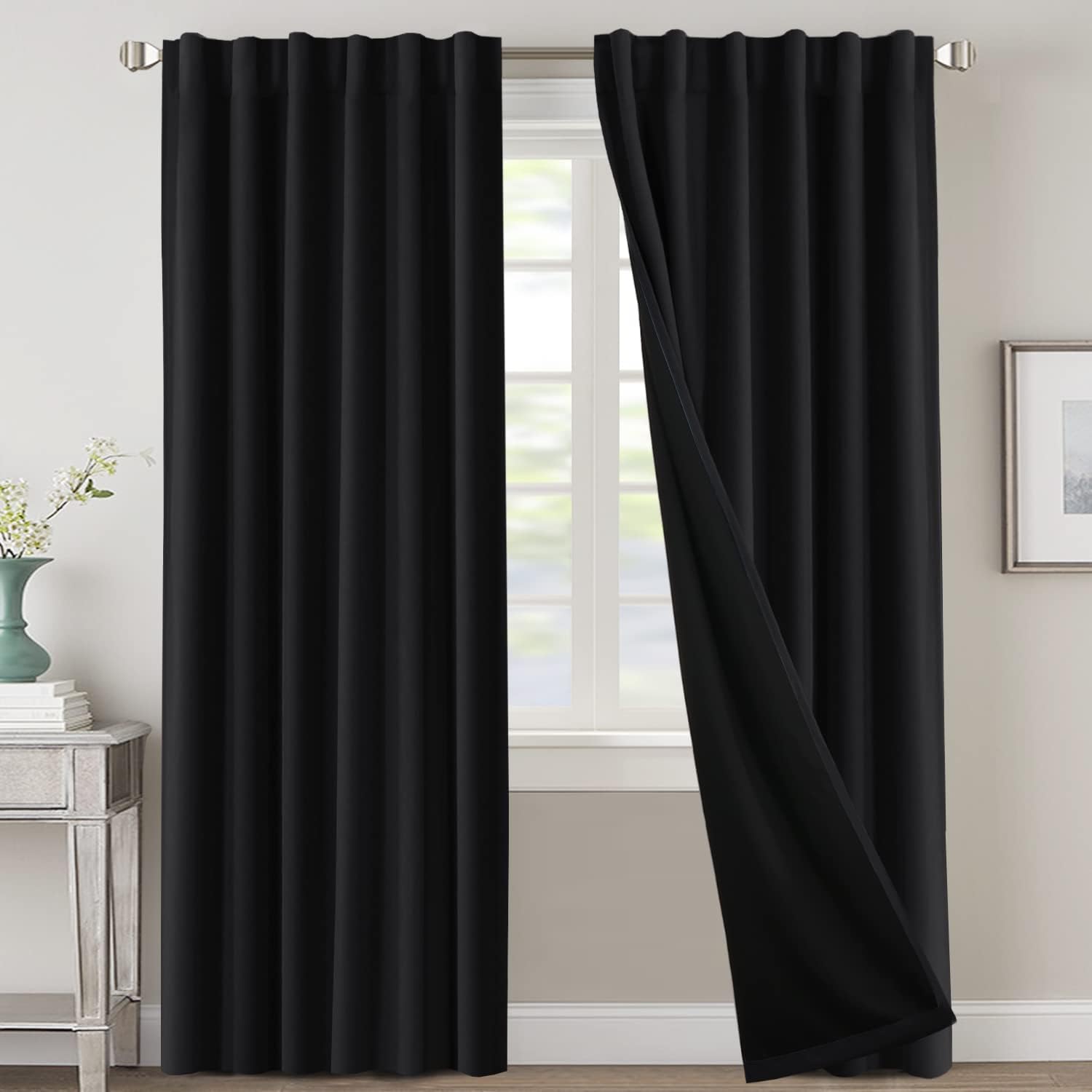 H.VERSAILTEX 100% Blackout Curtains for Full Room Darkening