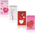 Mini Spiral Heart Notebooks 24 Pack - Pocket Valentine Notepads