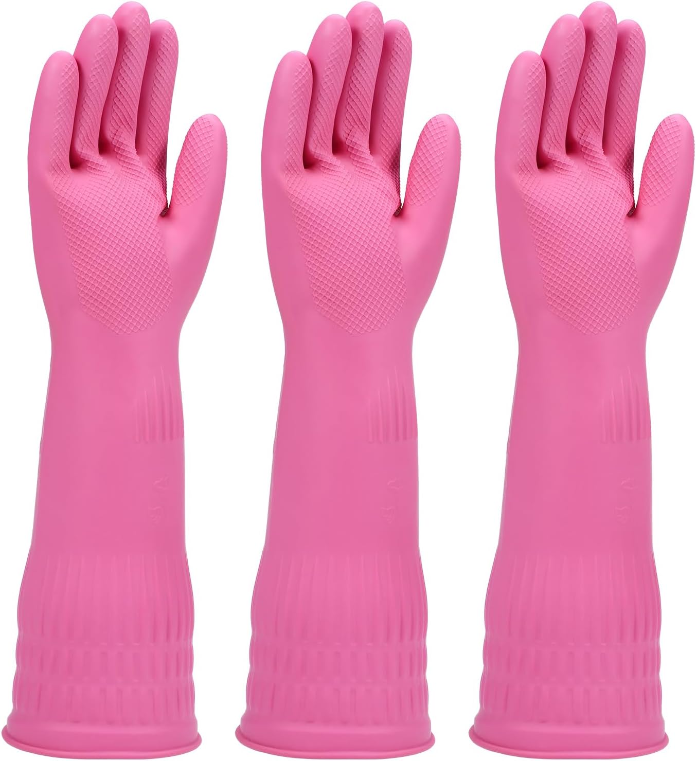 Durable Rubber Dishwashing Gloves - 3/6 Pairs