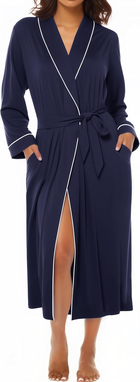 Ekouaer Kimono Robes for Women Long Lightweight Soft Sleepwear