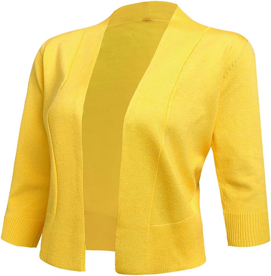 AAMILIFE Women's 3/4 Sleeve Cropped Cardigans for All Occasions