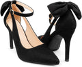 COLETER Womens Bow Knot Pointed Toe Stiletto Pumps - Timeless 4in Heel