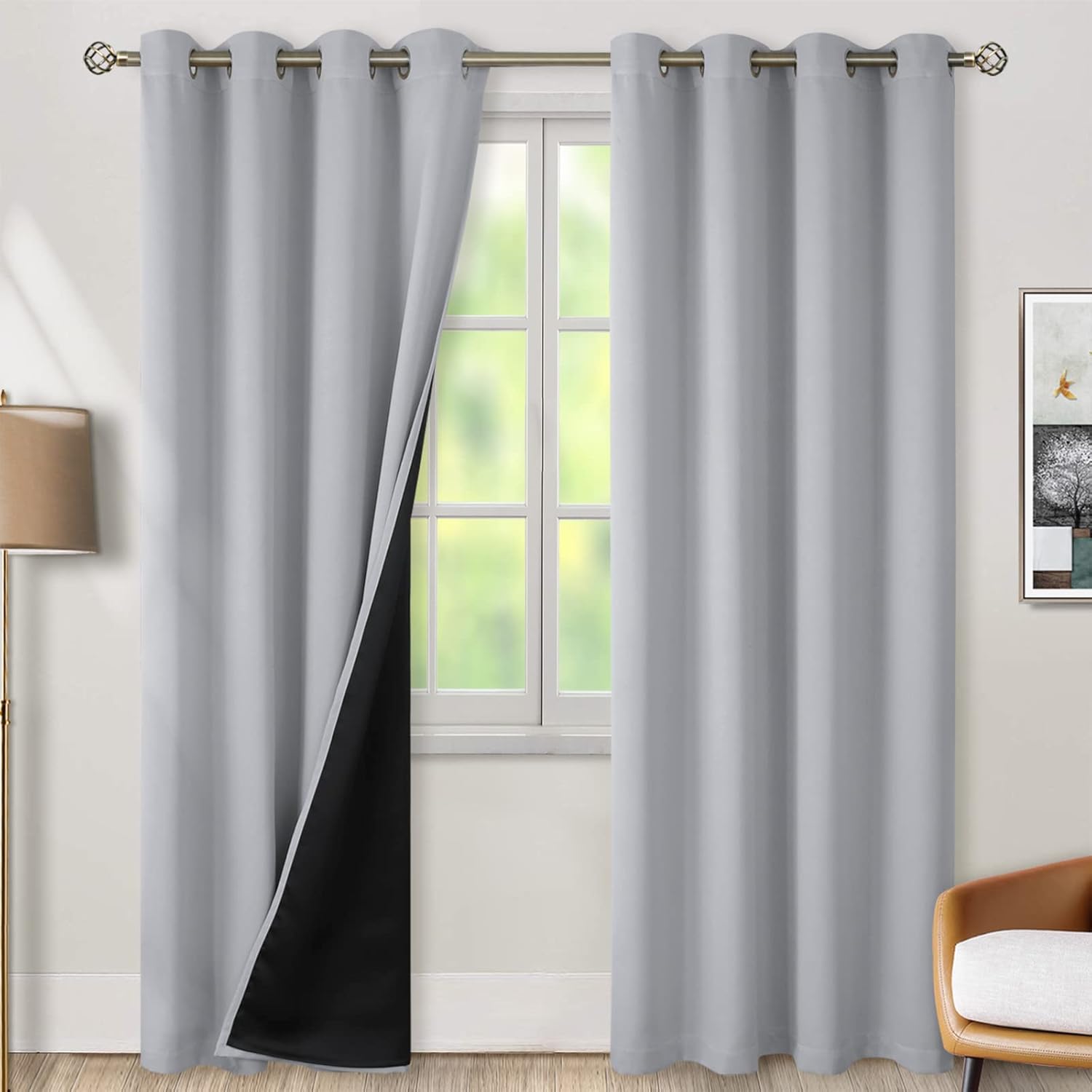 BGment Thermal Insulated Blackout Curtains for Bedroom Privacy
