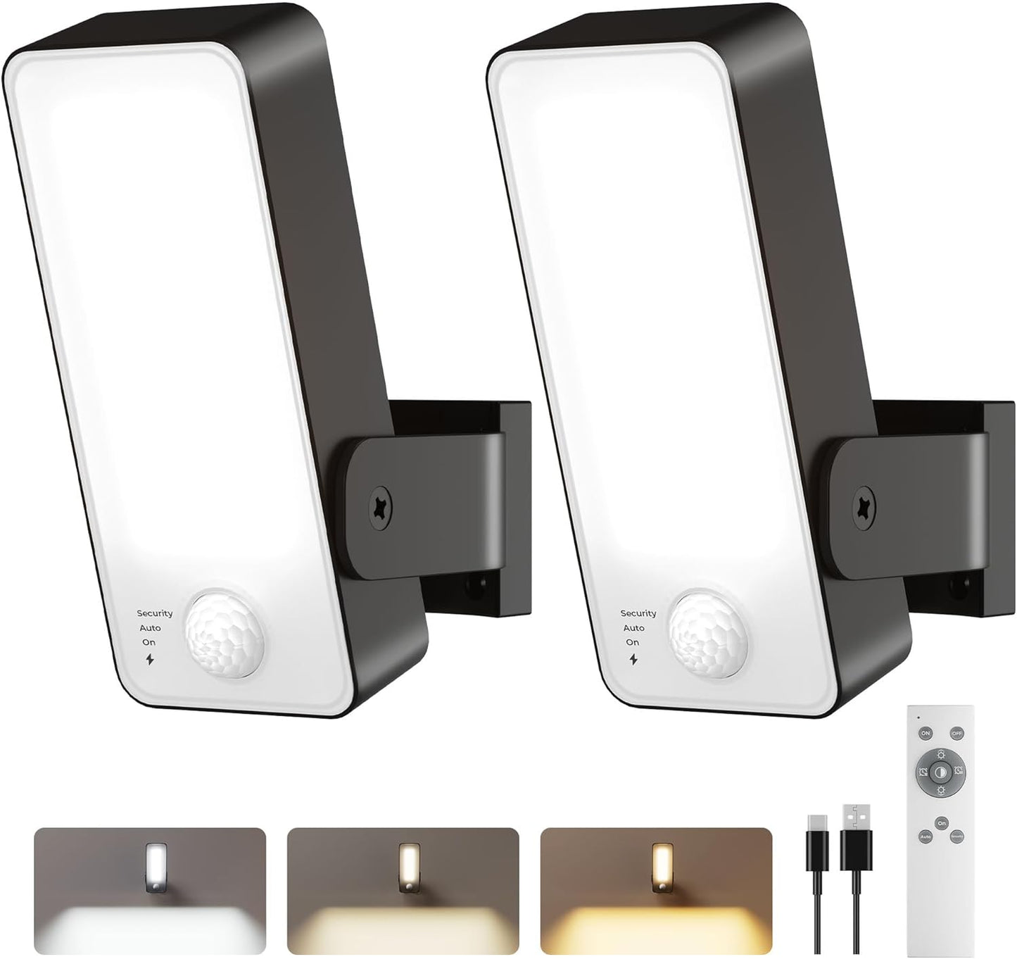 2 Pack Motion Sensor Outdoor Lights for Year-Round Security