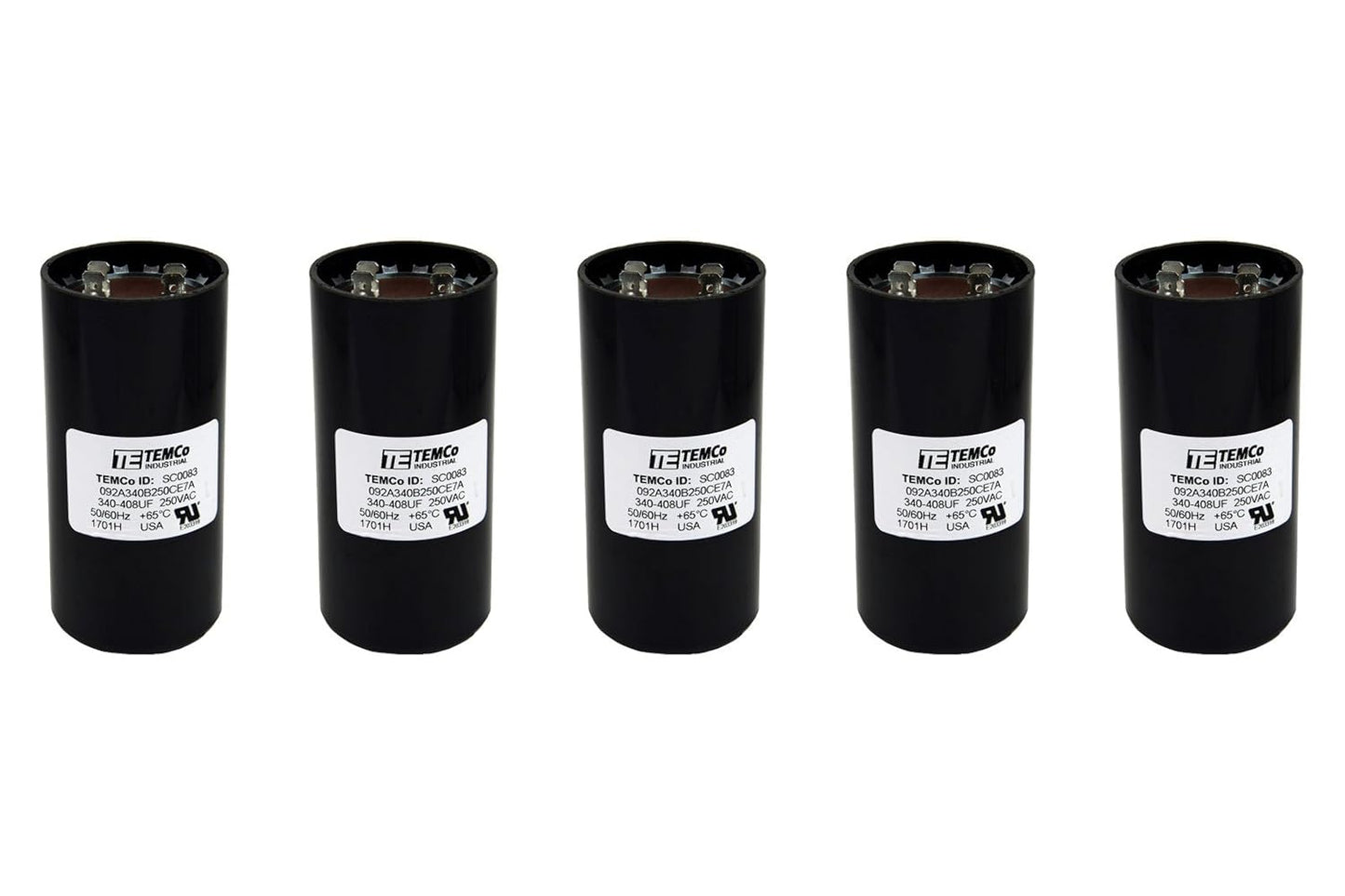 5 Pack 340-408 uF MFD CD60 Start Capacitor for HVAC Needs