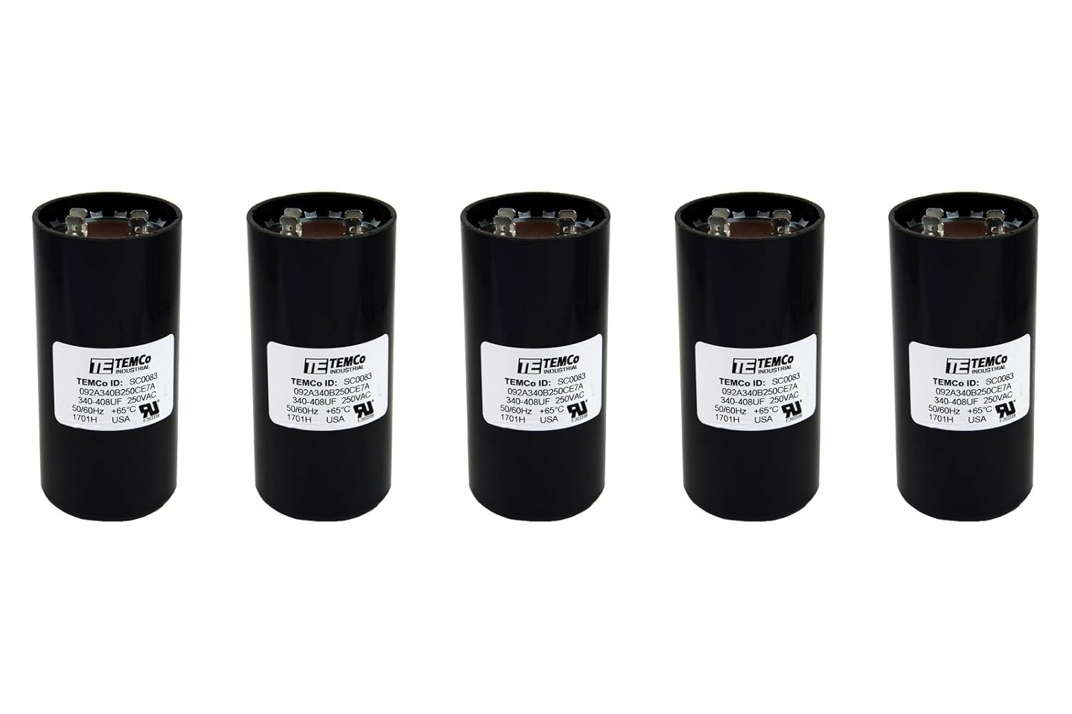 5 Pack 340-408 uF MFD CD60 Start Capacitor for HVAC Needs