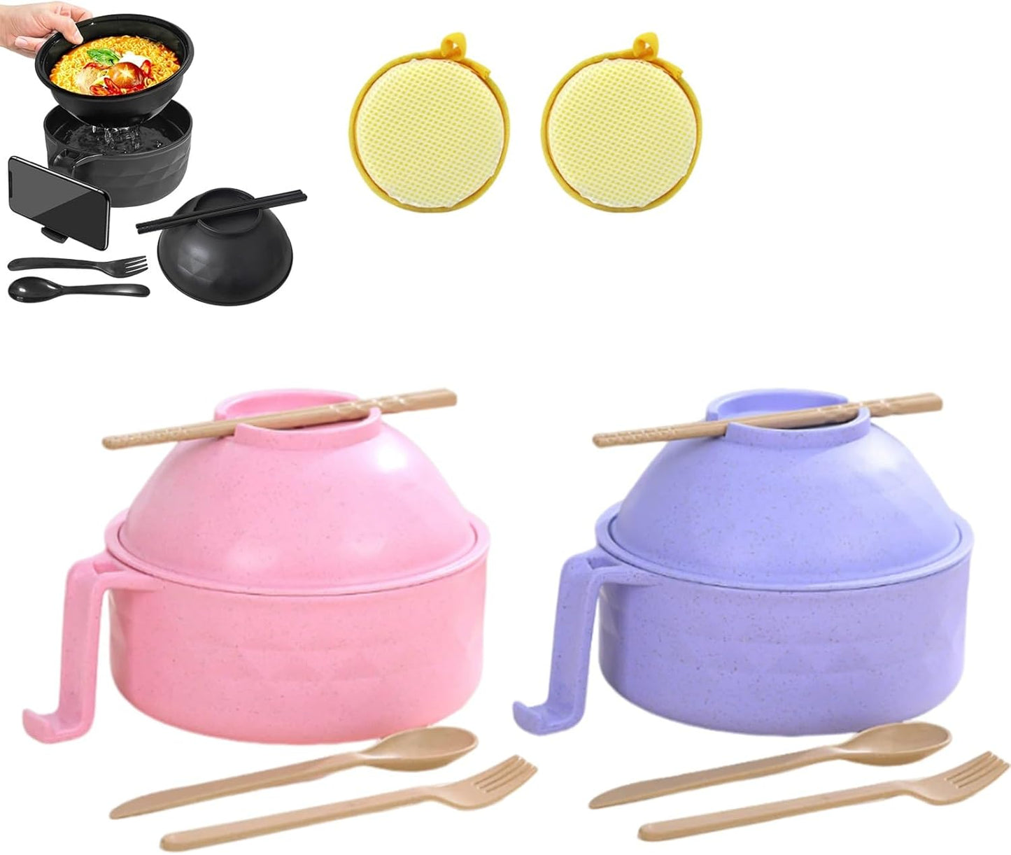 Instant Ramen Bowl Set: Quick & Convenient Cooking