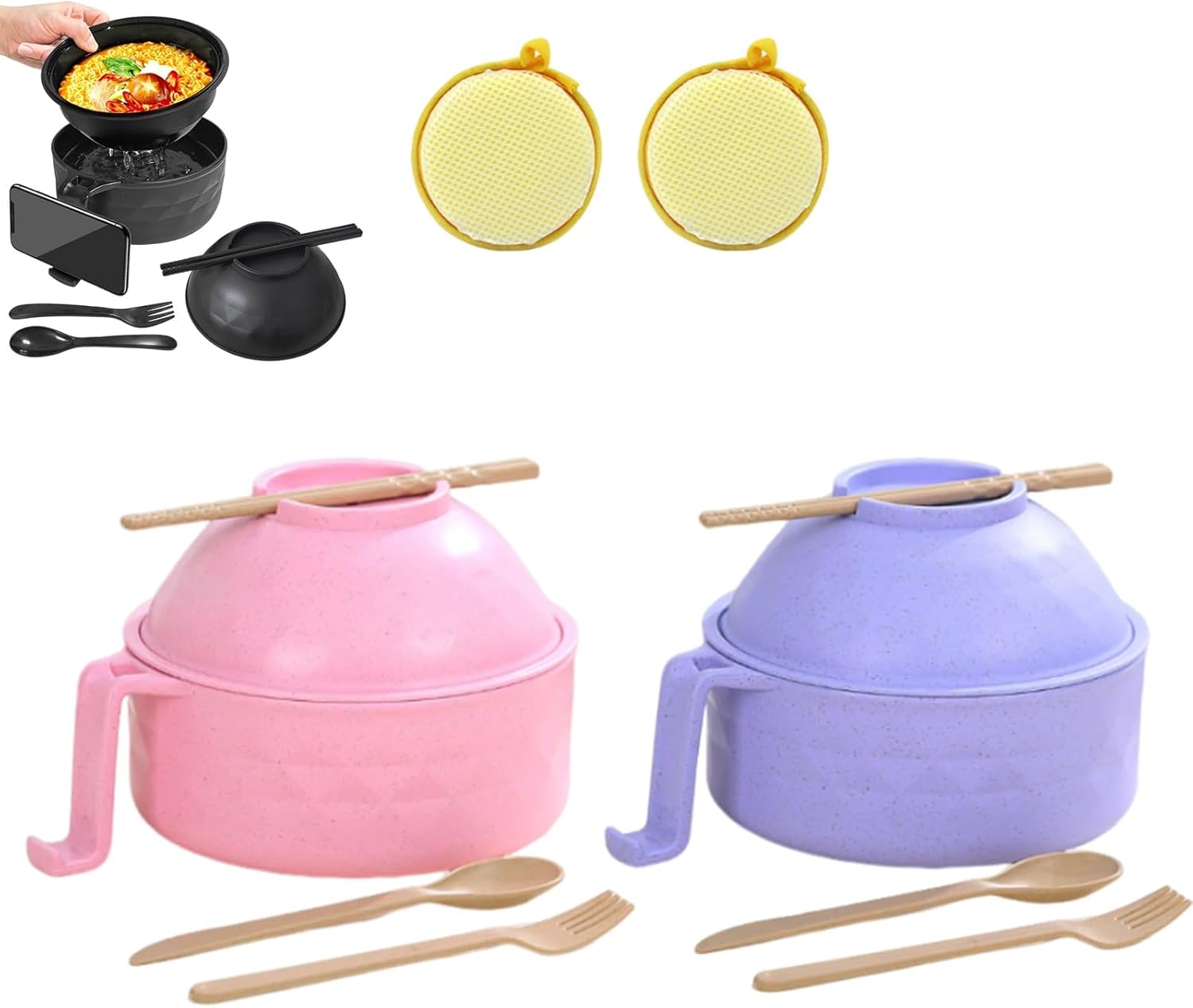Instant Ramen Bowl Set: Quick & Convenient Cooking