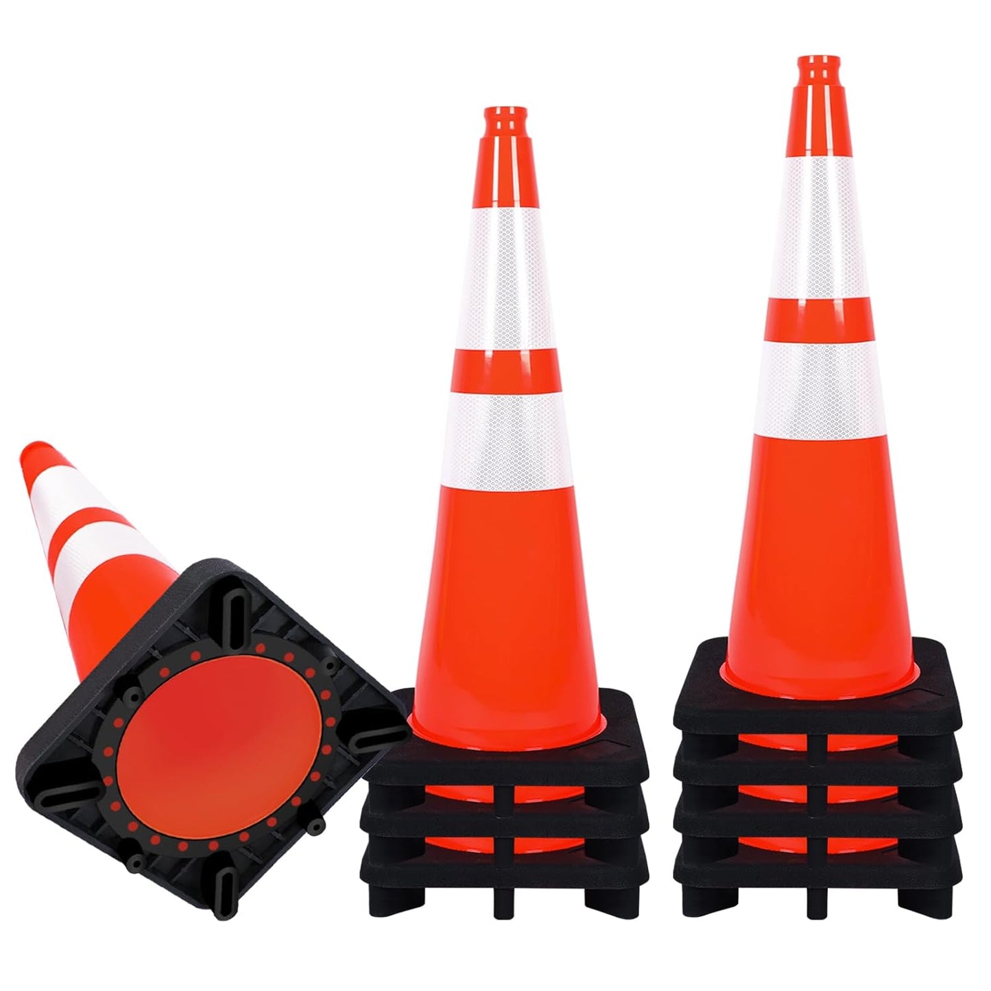 Traffic Cones 28 Inch Heavy Duty Safety Cones for Control