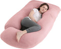 Pregnancy Pillow J-Shaped Full Body Pillow - Support for Back, Hips