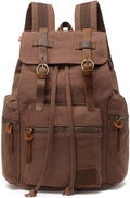 Canvas Backpack Unisex Vintage Casual Rucksack - Fits 17 in Laptop
