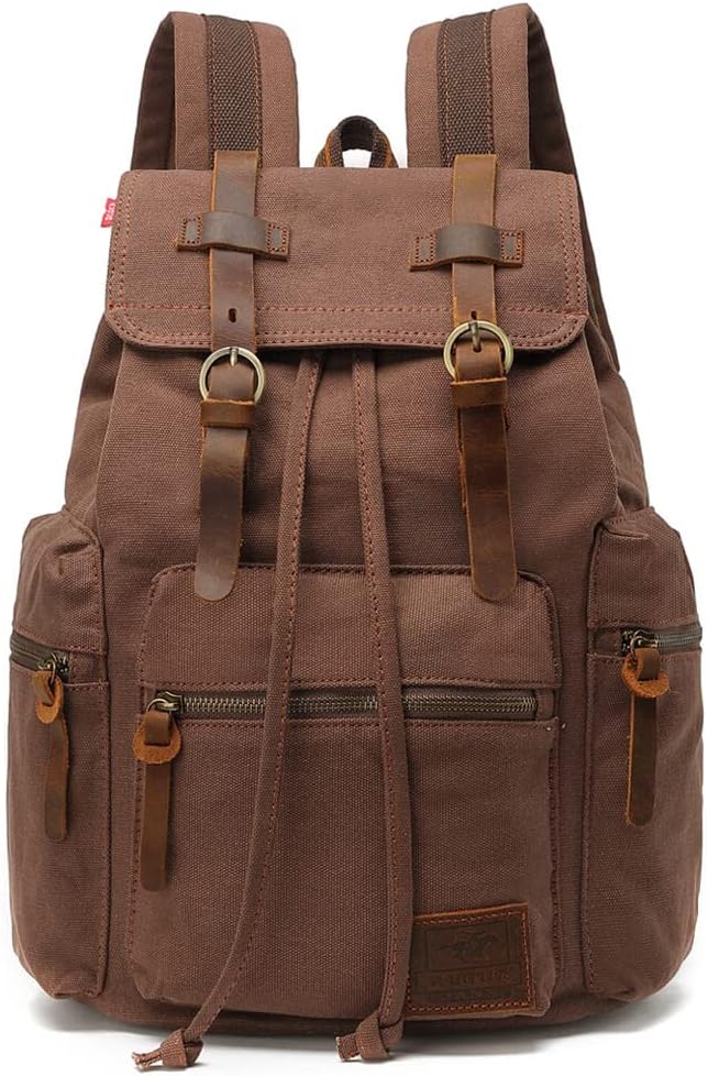 Vintage Canvas Backpack for School, Travel, and Hiking Needs