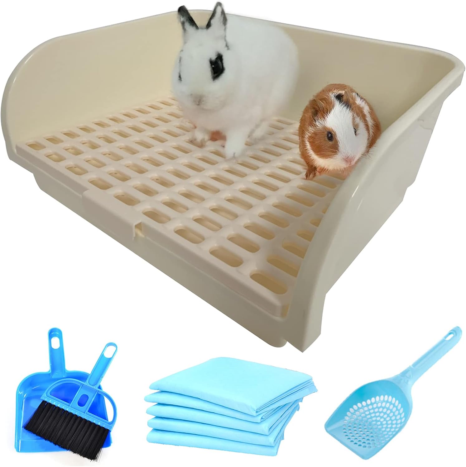 Hamiledyi Large Rabbit Litter Box for Guinea Pigs and More